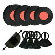 7 Pieces Drum Mutes and Cymbal Mutes Effectively Hi Hat Set Drum Sound Mutes Black and Red